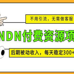 CSDN付费资源项目,不用引流,无需做客服,后期被动收入,每天稳定 300+