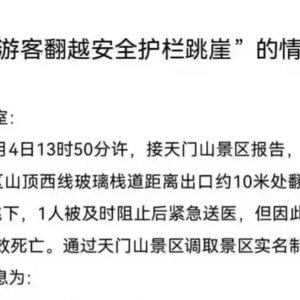 突发!张家界3男1女集体跳崖自杀!身份曝光后,令人唏嘘……