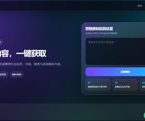 做了一个在线短视频解析工具