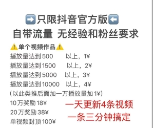 我发了一个网络小说引流视频，播放量五千，挣了三块钱，大家觉得怎么样？