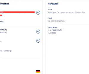 带免税号出OVH IE区德国老款KS-LE-B 2x2T HDD 32G内存CPU中奖物理机