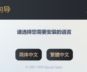Discuz! 开源版 X5.0 安装的时候没有英语可选，是安装之后选语言包吗