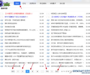 论坛首页如何添加一个可以翻页的页面