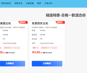 推荐云国内外服务器物理机2元挂机宝免费虚拟主机