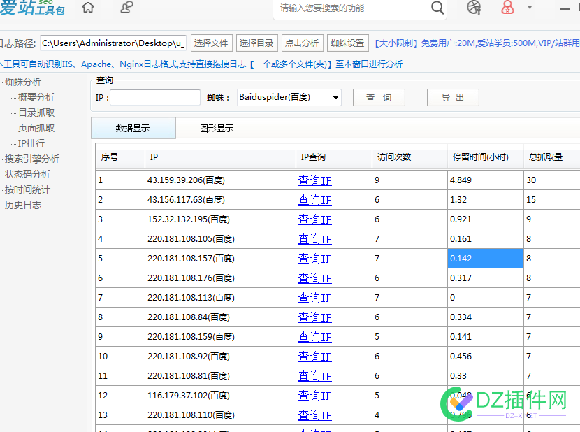 爱站工具包分析降权日志 工具,工具包,分析,降权,日志