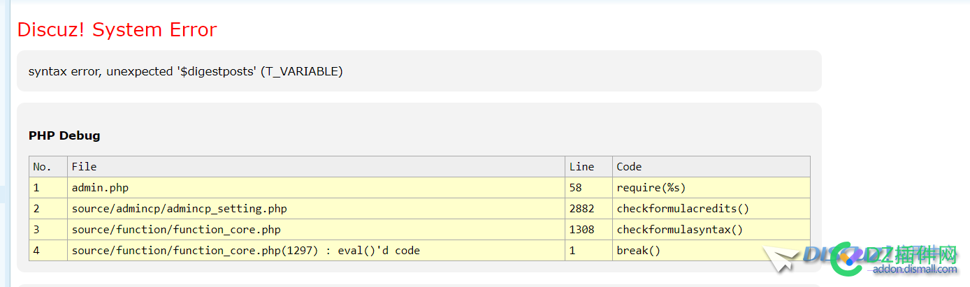 syntax error, unexpected '$digestposts' (T_VARIABLE) 求助,一下,大佬,设置,积分