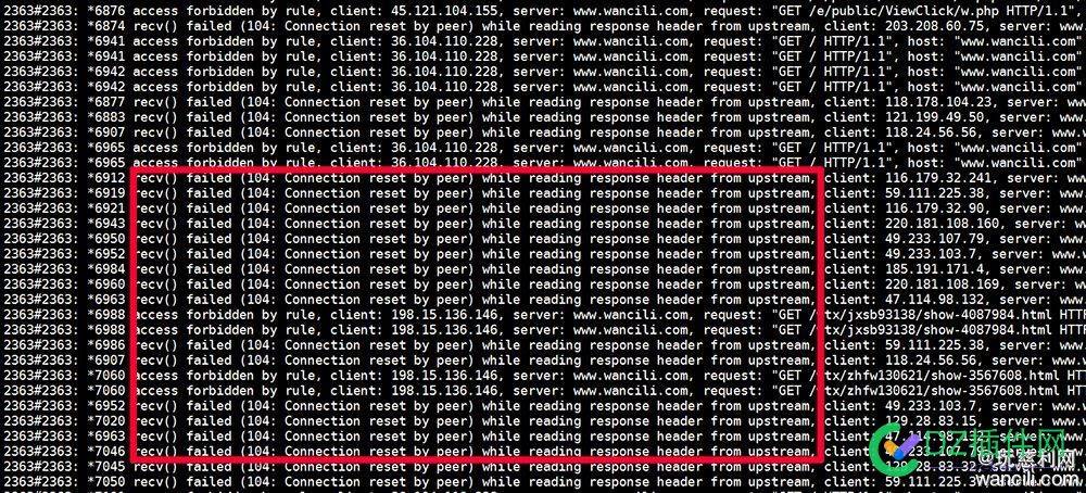 网站打开速度变慢，nginx日志报104: Connection reset by peer错误 网站,打开,速度,nginx,日志