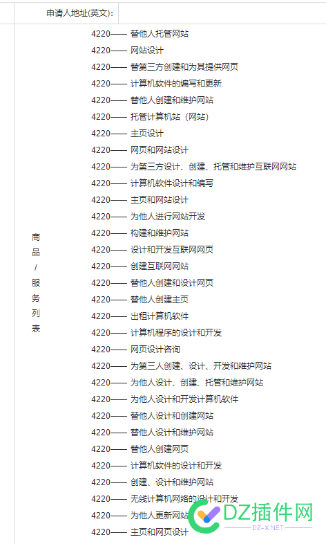 这是我见过申请4220类的建站服务类，比较全的一个标了，有需要的可以参考，挑选自用 是我,见过,申请,4220,建站