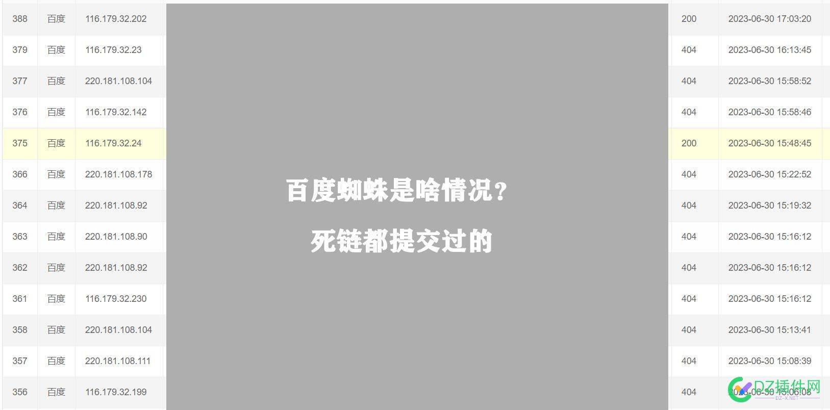 百度蜘蛛老访问死链，都提交过了 百度,百度蜘蛛,访问,死链,提交