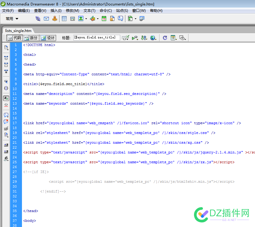 Dreamweaver 为什么有时候打开文件会隔行显示？ 46943,Dreamweaver,文件,显示,有时候