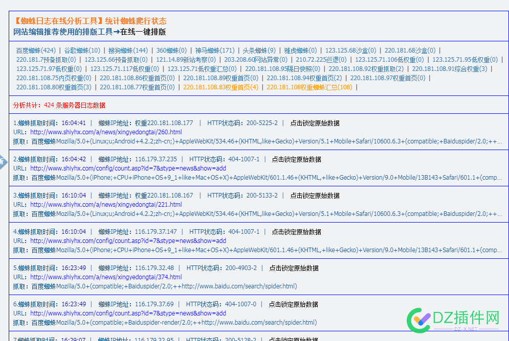 权2的站每天多少蜘蛛正常？ 蜘蛛,48247,每天