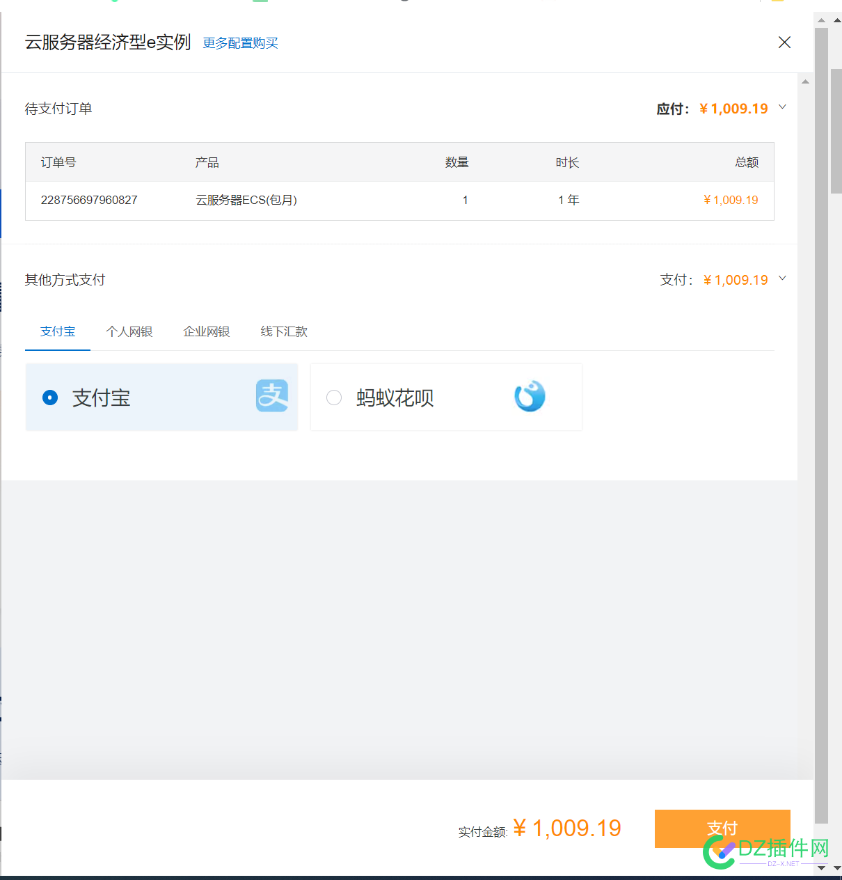 阿里云这个99的没货了？付款的时候居然是1009！ 西瓜,it618,点微,可可