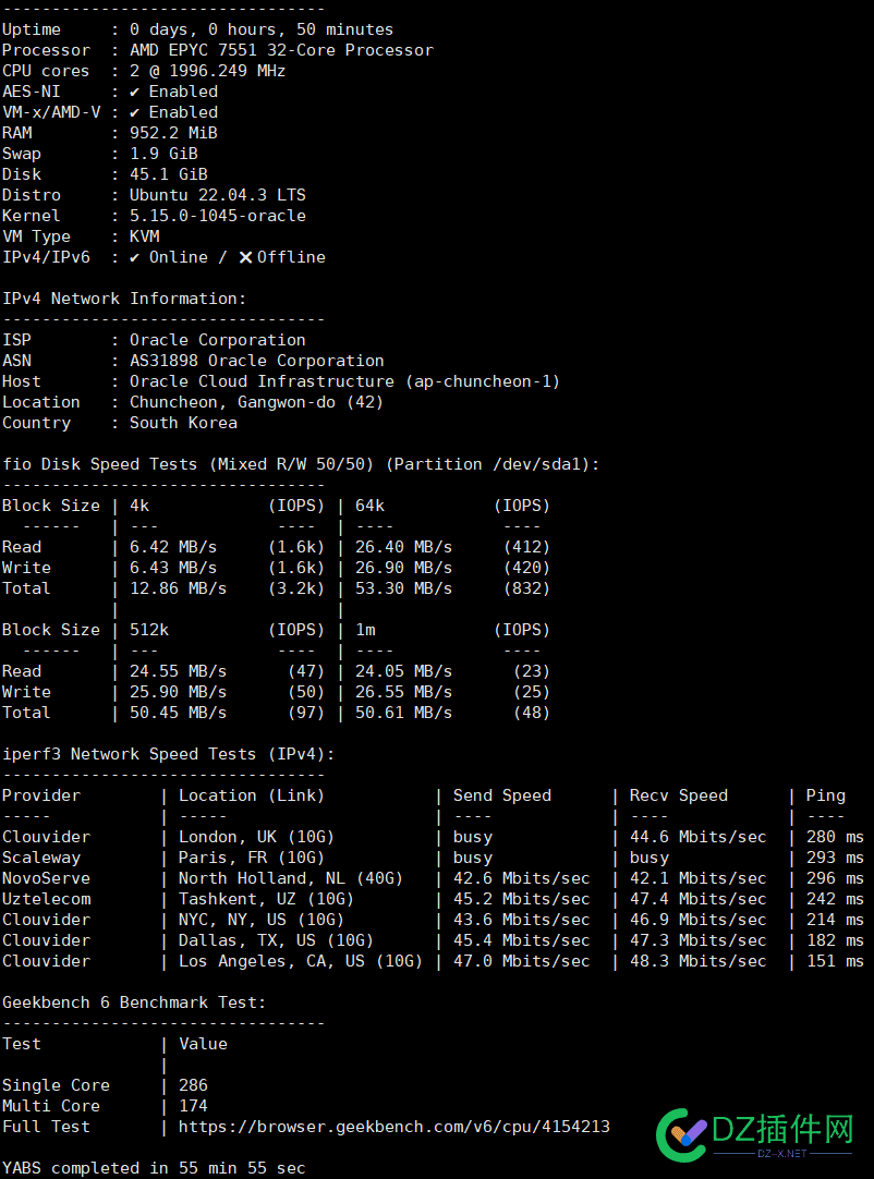 关于甲骨文始终免费小鸡VM.Standard.E2.1.Micro-1 测试,Mbps,VM,Standard