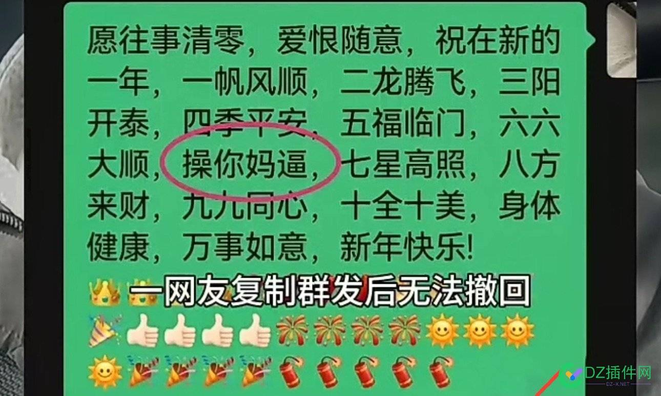 今年春节，你拜(骂)年(人)了吗？ 58627,短消息,站长,骂人,拜年