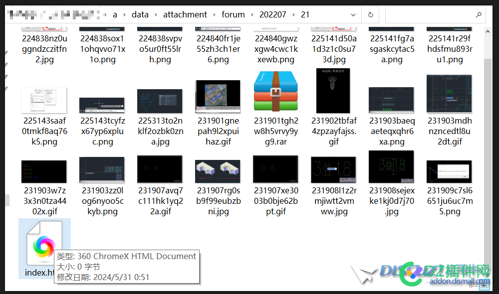 Discuz X的很多文件夹里面，都有一个空白的 index.html 文件。
New
 图片,html,66677,kb,NewDiscuzX