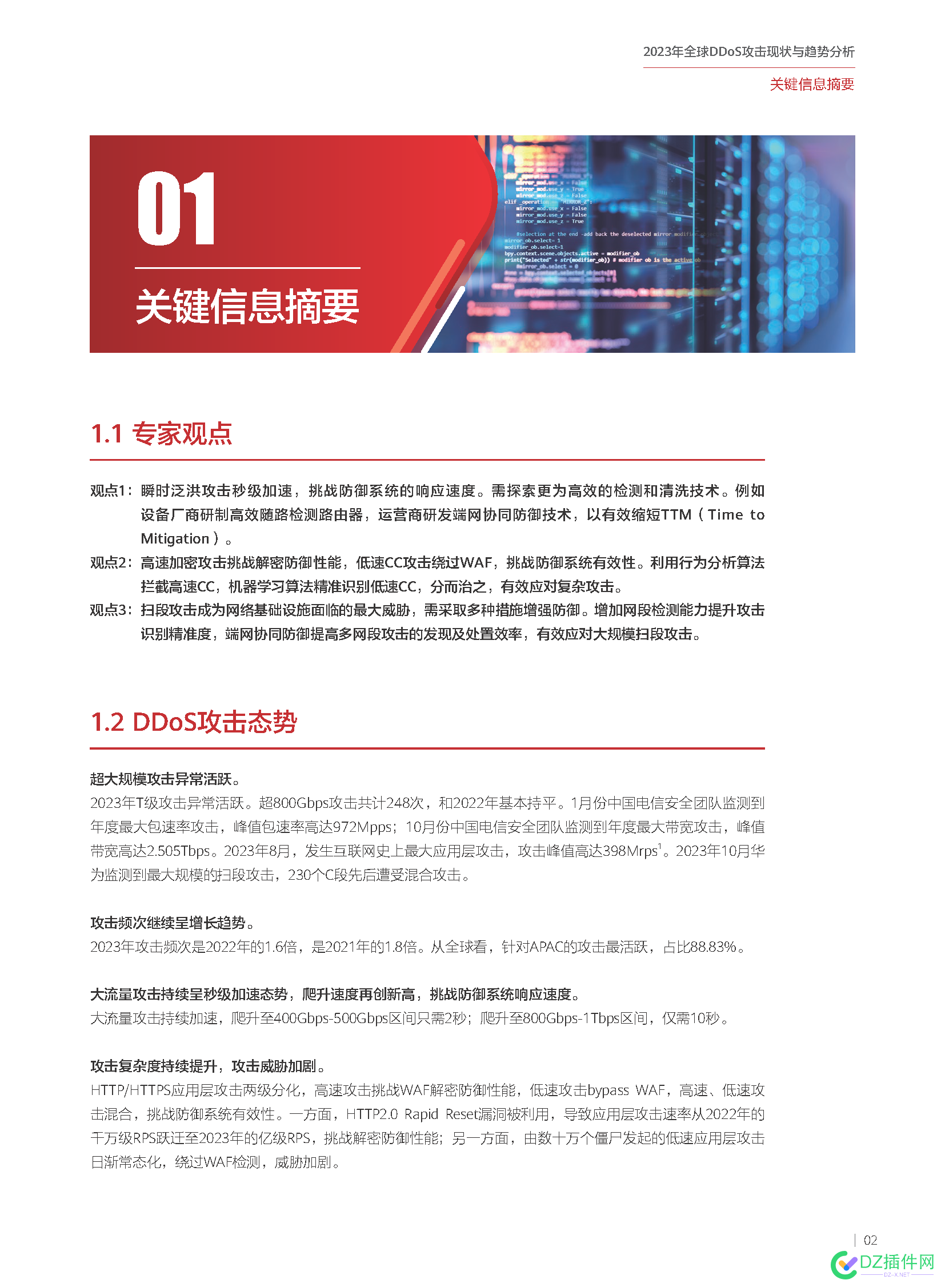 2023年DDoS攻击威胁报告 DDoS,2023年,各业,报告,收集