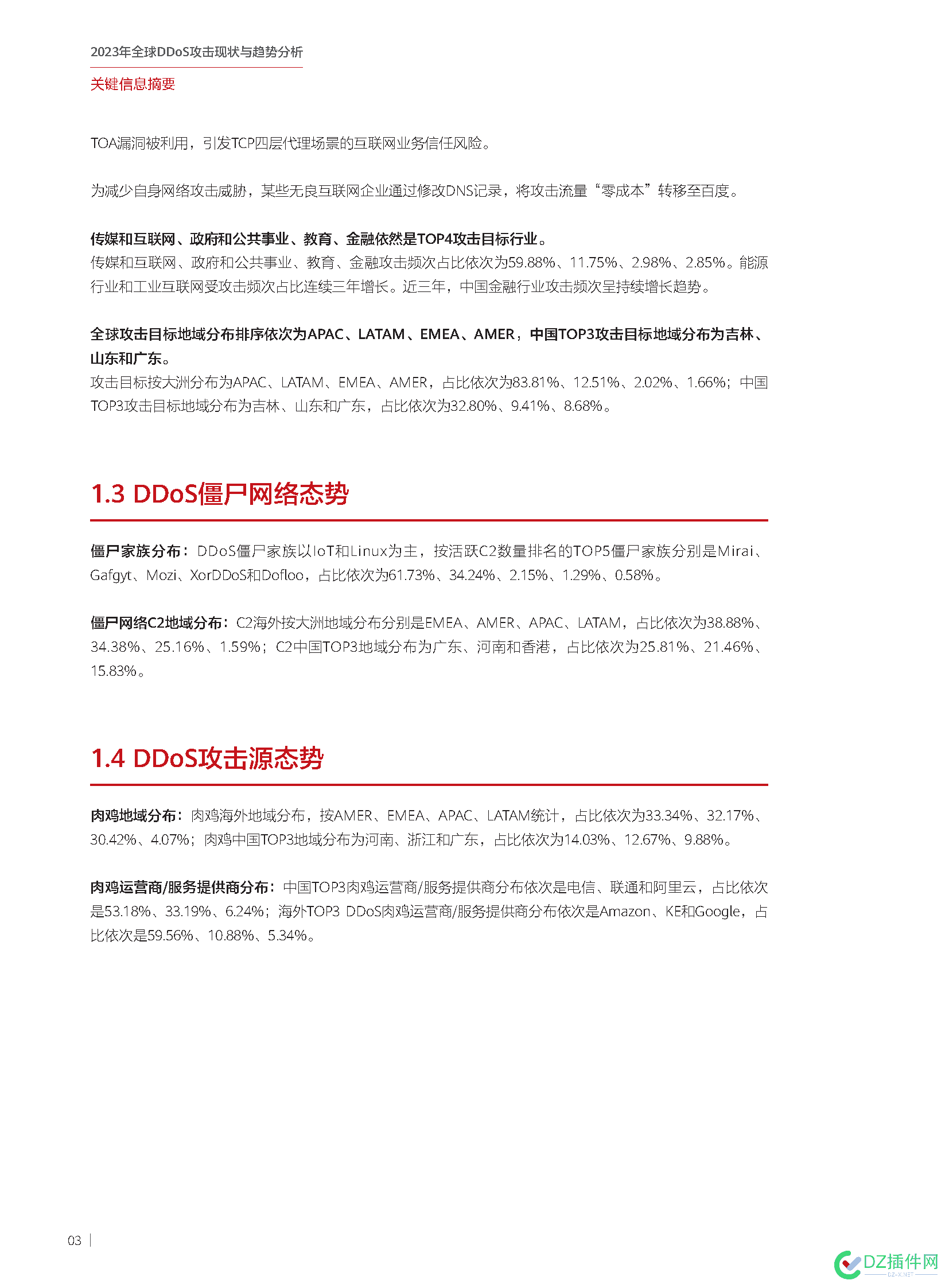 2023年DDoS攻击威胁报告 DDoS,2023年,各业,报告,收集