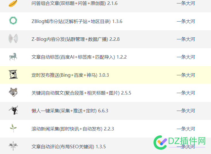 蹲一个大河的插件打包 测试,老哥,zblog,插件,正版