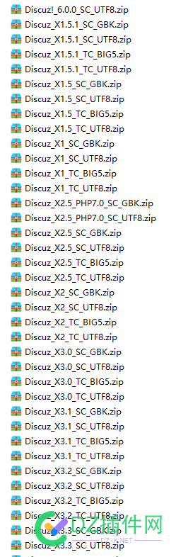 收藏的一些Discuz! X系列版本安装包，以前的版本很多 