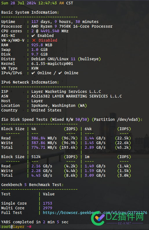 ￥360 出 bytevirt kr $24/yr, 送 layer 1111 2c1g 7950x $11.11/yr 三网,yr,IPv,c1