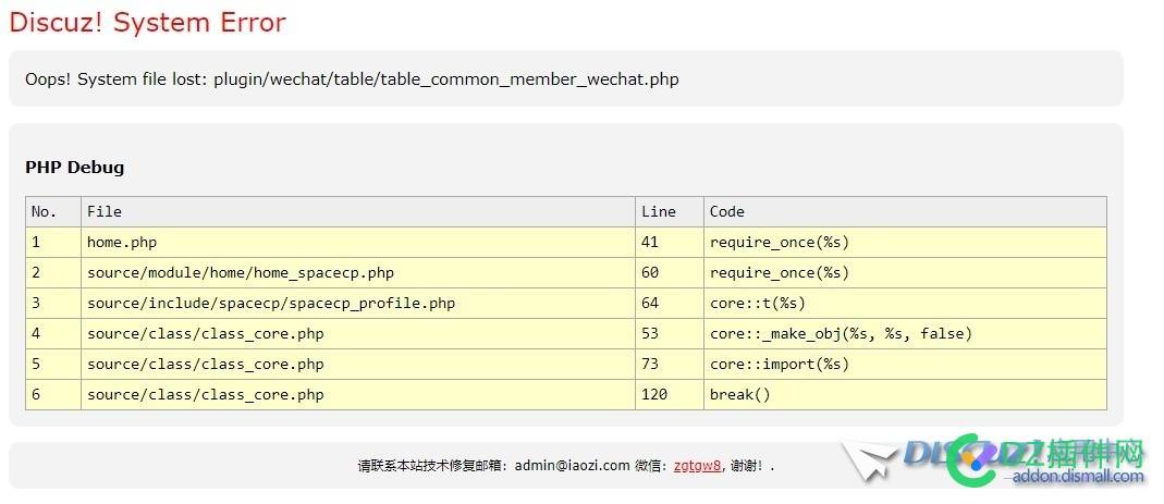 Discuz! System Error Oops! System file lost 这个是什么原因
New
 SystemErrorOops,插件,Systemfilelost,766931,New