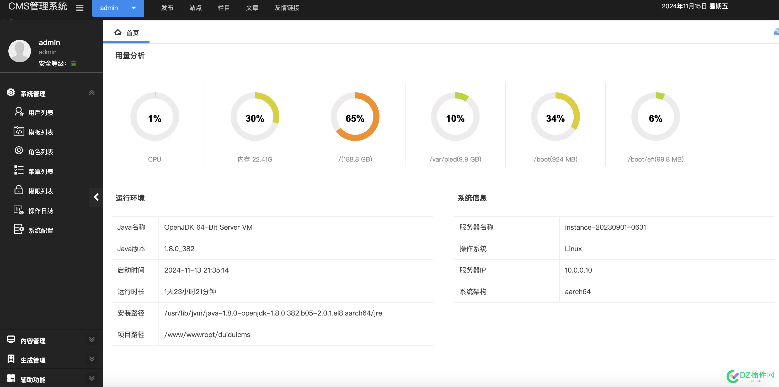 我也秀一下自研CMS程序 服务器,cms,在线,18