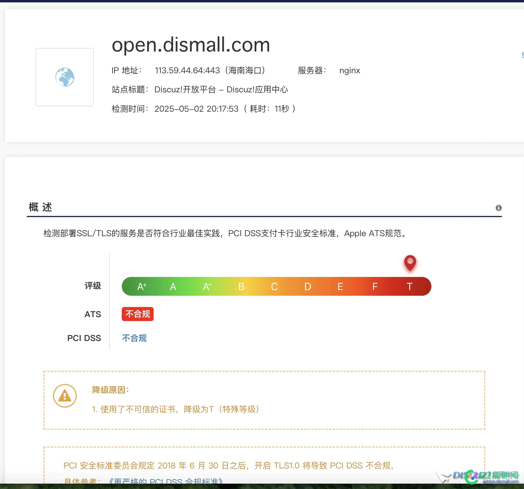 Domain open.dismall.com SSL certificate might have expired x5,Domain,dev