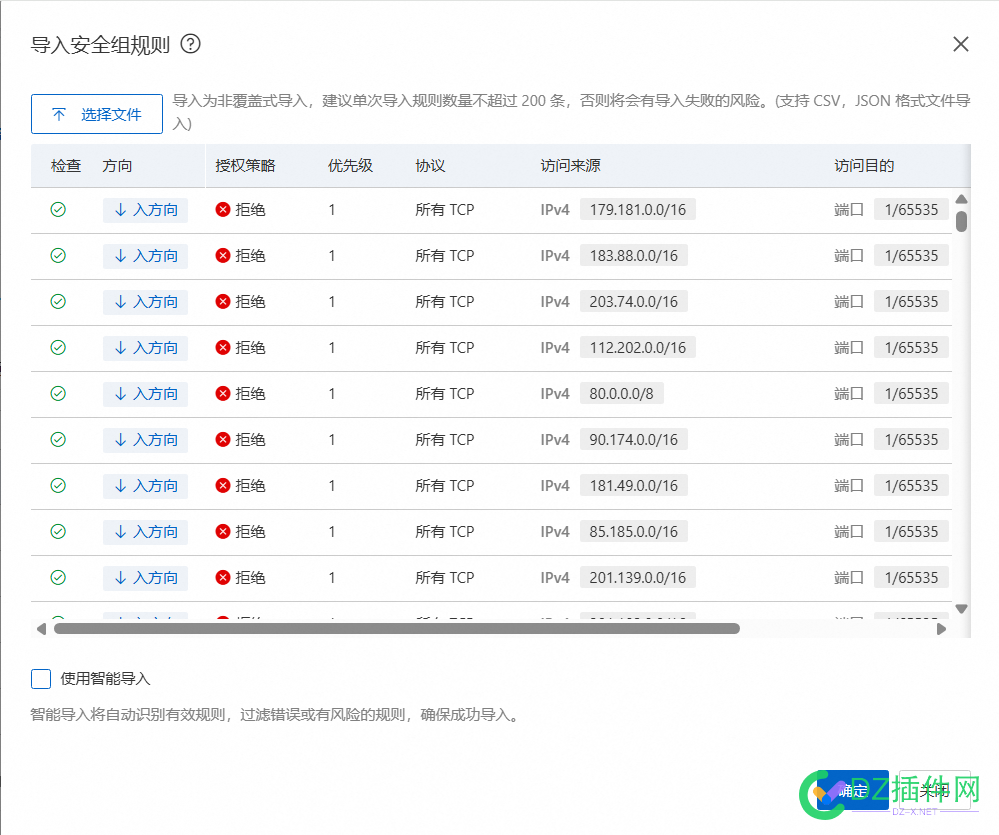 经过严格风险过滤的阿里云安全组可以直接导入的国外高风险攻击源IP地址段导入文件[更新至2025.8.7] 导入,高风险,安全,攻击,地址