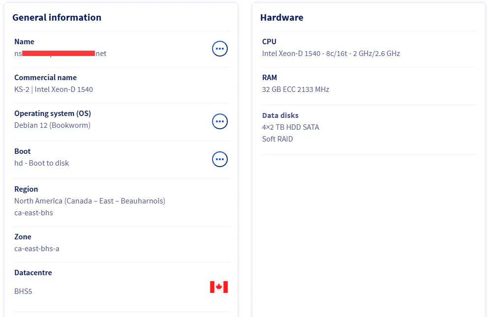 带免税号出OVH IE区 加拿大 KS-2 32G 8T HDD 10G下载中奖独服