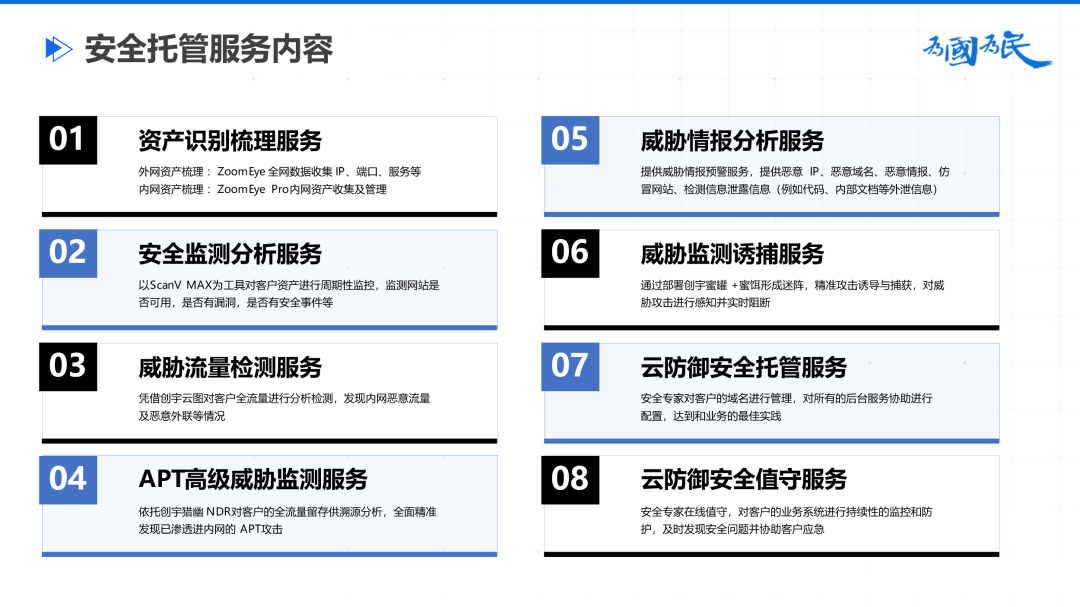 知道创宇推出MSS安全托管服务,做您可靠负责的网安护卫队7917 作者: 来源: 发布时间:2024-8-17 21:11